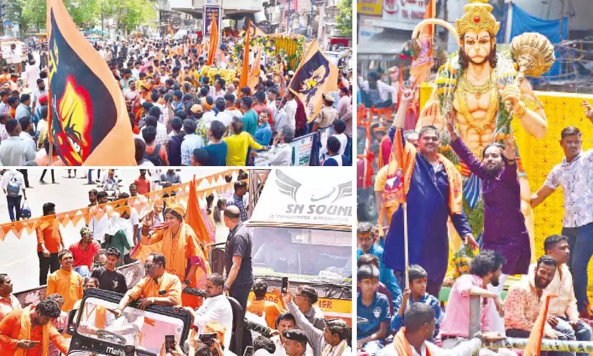 Chants of ‘Jai Shri Ram’ and ‘Jai Hanuman’ resonate in Hyderabad