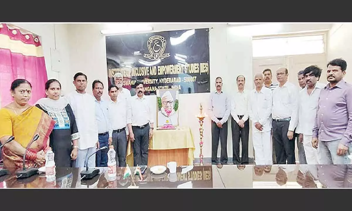 OU and JNTUH jointly celebrate Babu Jagjivan Ram's birthday commemoration