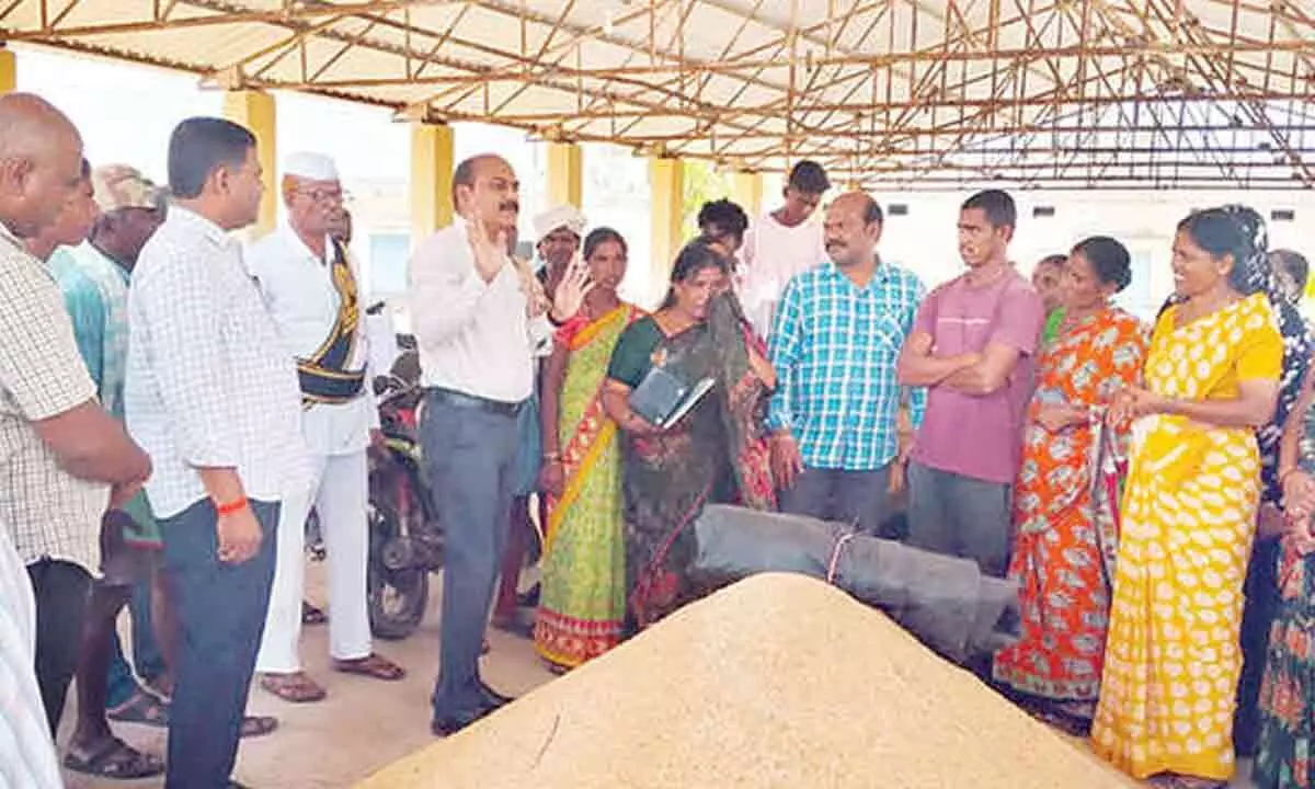 Additional Collector K Sitarama Rao Urges for Speedy Grain Procurement