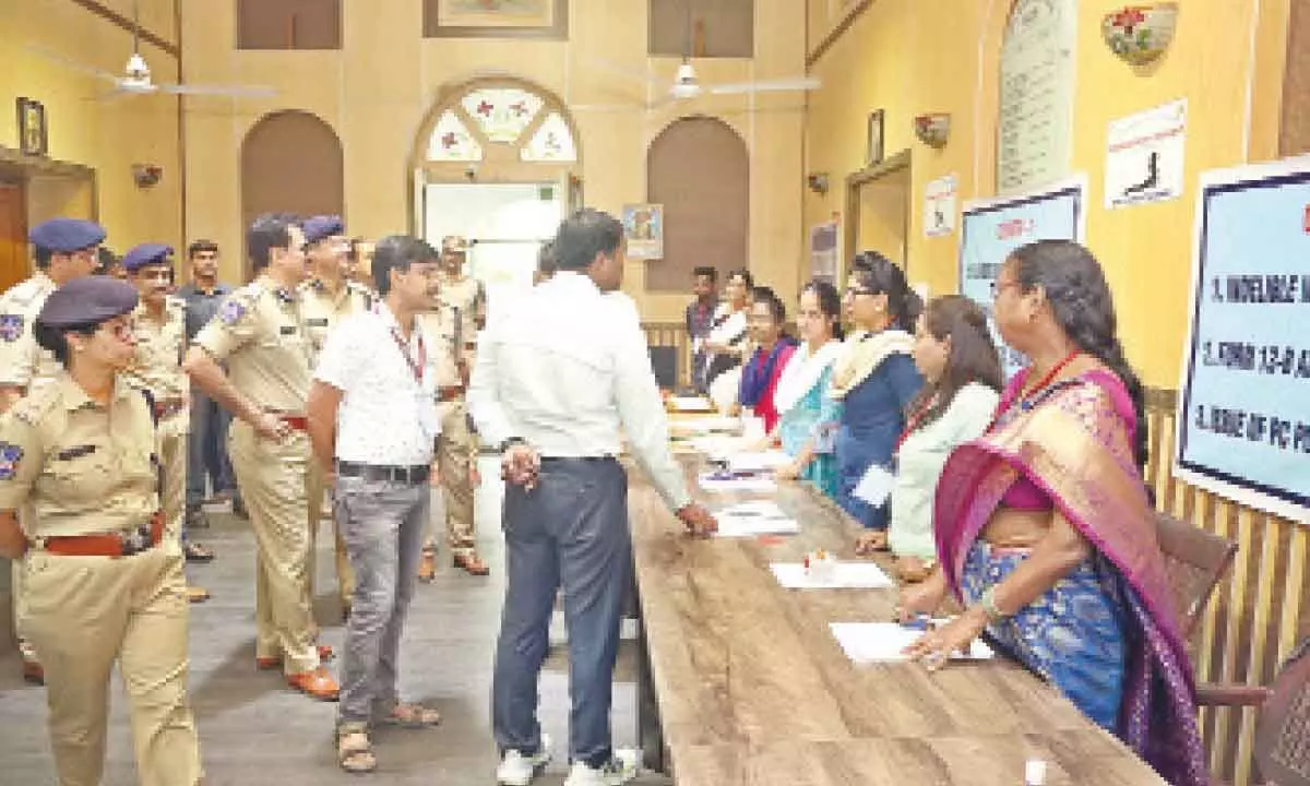 Election Officers Conduct Inspection of DRC Centres and Strongrooms with CP K Sreenivasa Reddy