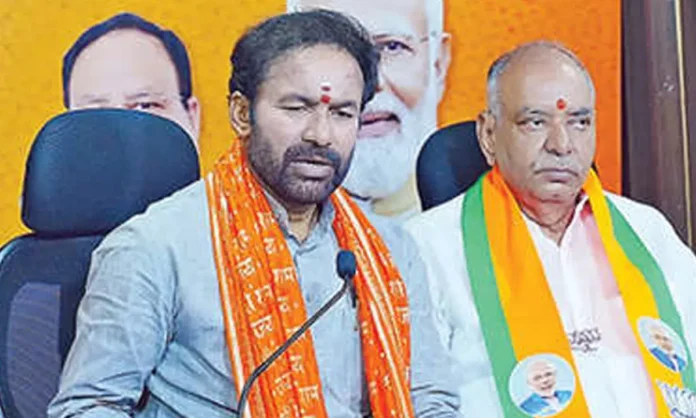 Kishan accuses Congress of taking credit for central projects in Telangana