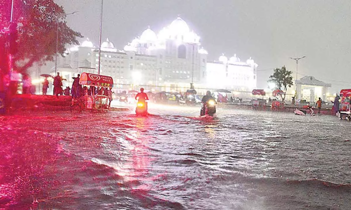 Torrential rain provides relief from scorching heat in Hyderabad