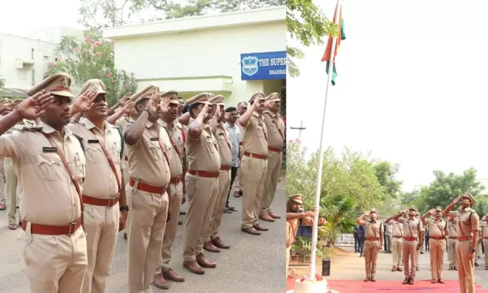 District SP Rohit Raju IPS extends congratulations to district residents, police personnel, and staff on Telangana Independence Day