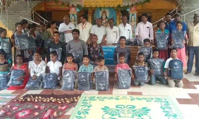Providing orphan children with school bag kits