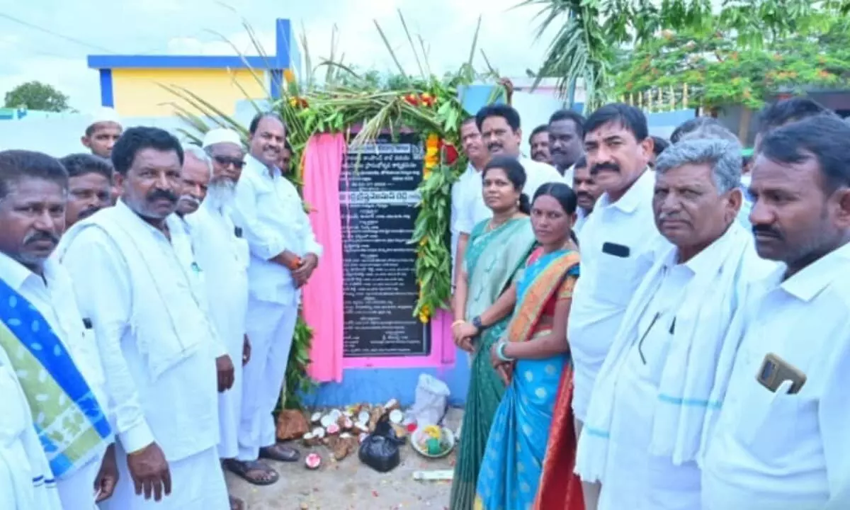 Bandla Krisnamohan Reddy, MLA, launches multiple development projects in Gattu mandal.