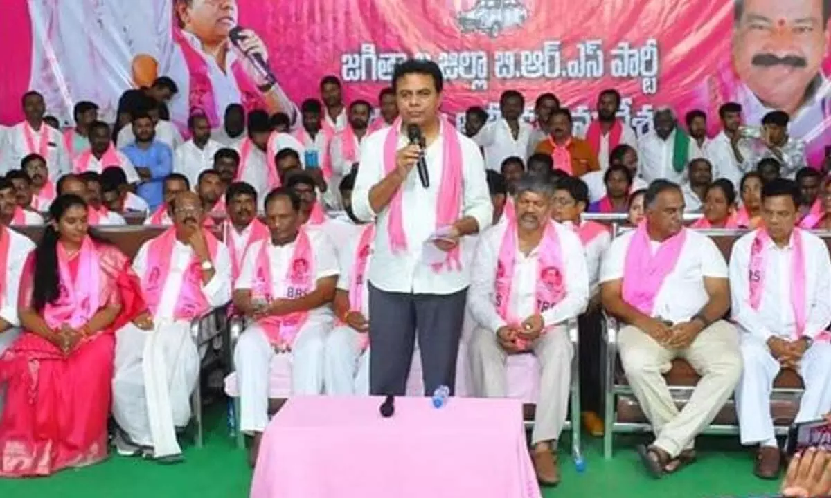 KTR urges CM to request defected MLAs to resign