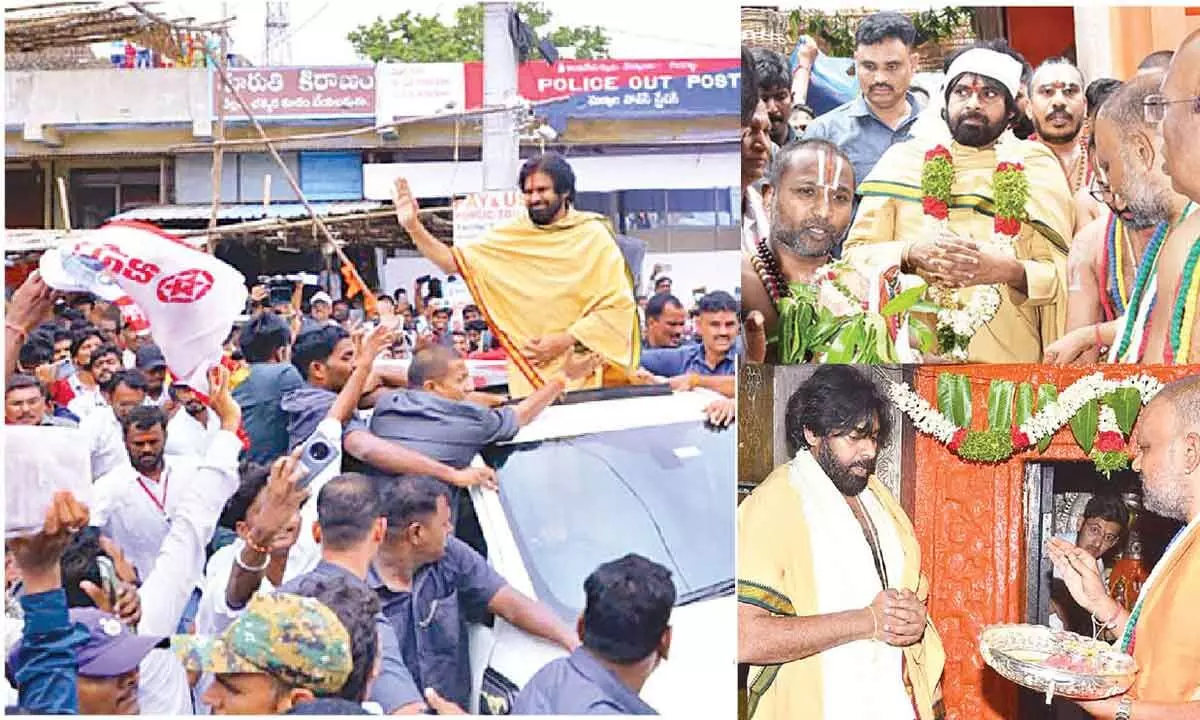 Pawan Kalyan conducts a unique ritual at Anjaneya Swamy temple