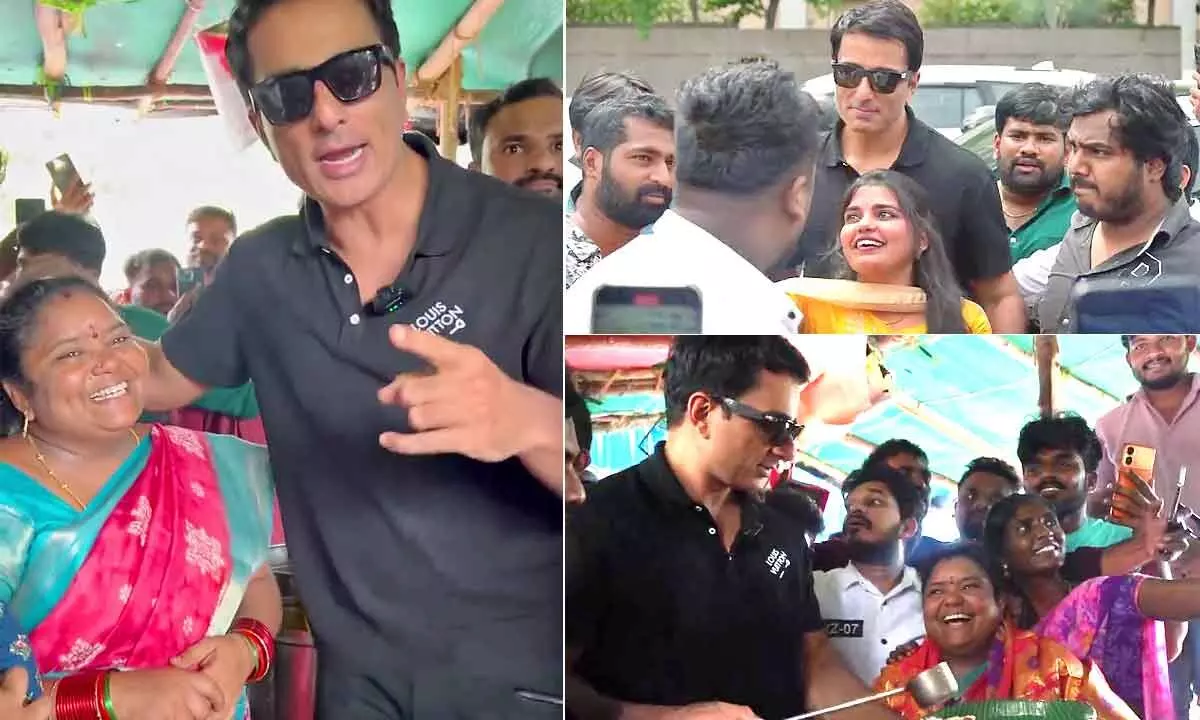 Sonu Sood pays a visit to Kumari aunty's food stall