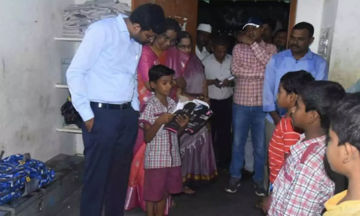 Surprise Visit by DC BM Santhosh to Urban Residential School