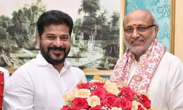 Telangana CM Revanth Reddy Meets Governor CP Radhakrishnan Before Transfer