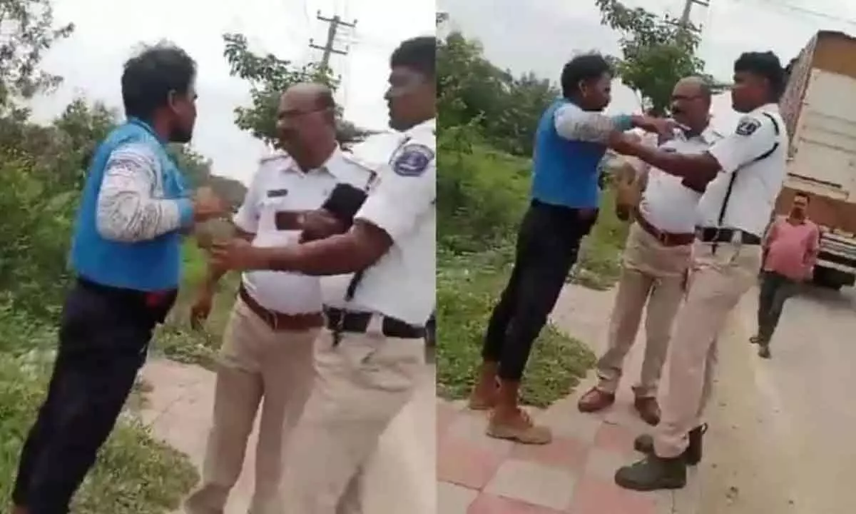 Traffic SI in Hyderabad transferred for physically assaulting a driver