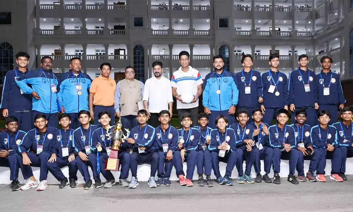 Chief Minister Revanth Reddy Applauds State Football Team for National Championship Victory