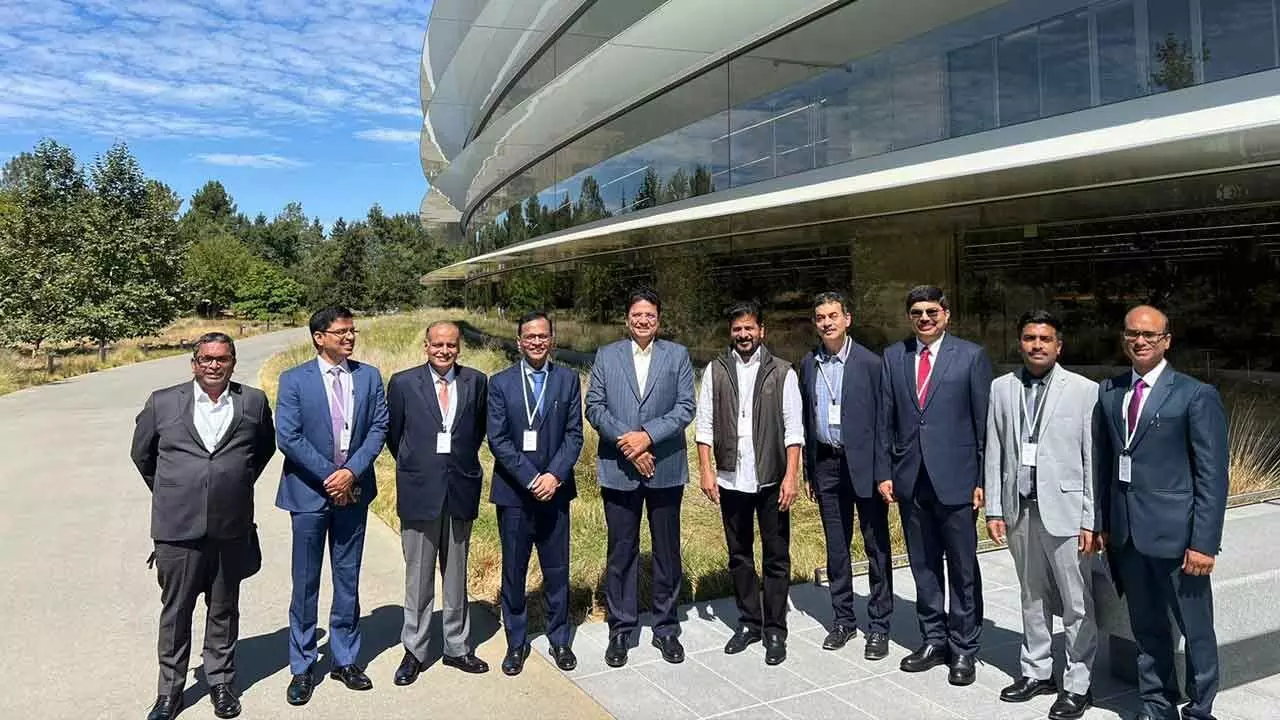 Chief Minister Revanth Reddy Visits Apple Headquarters in California