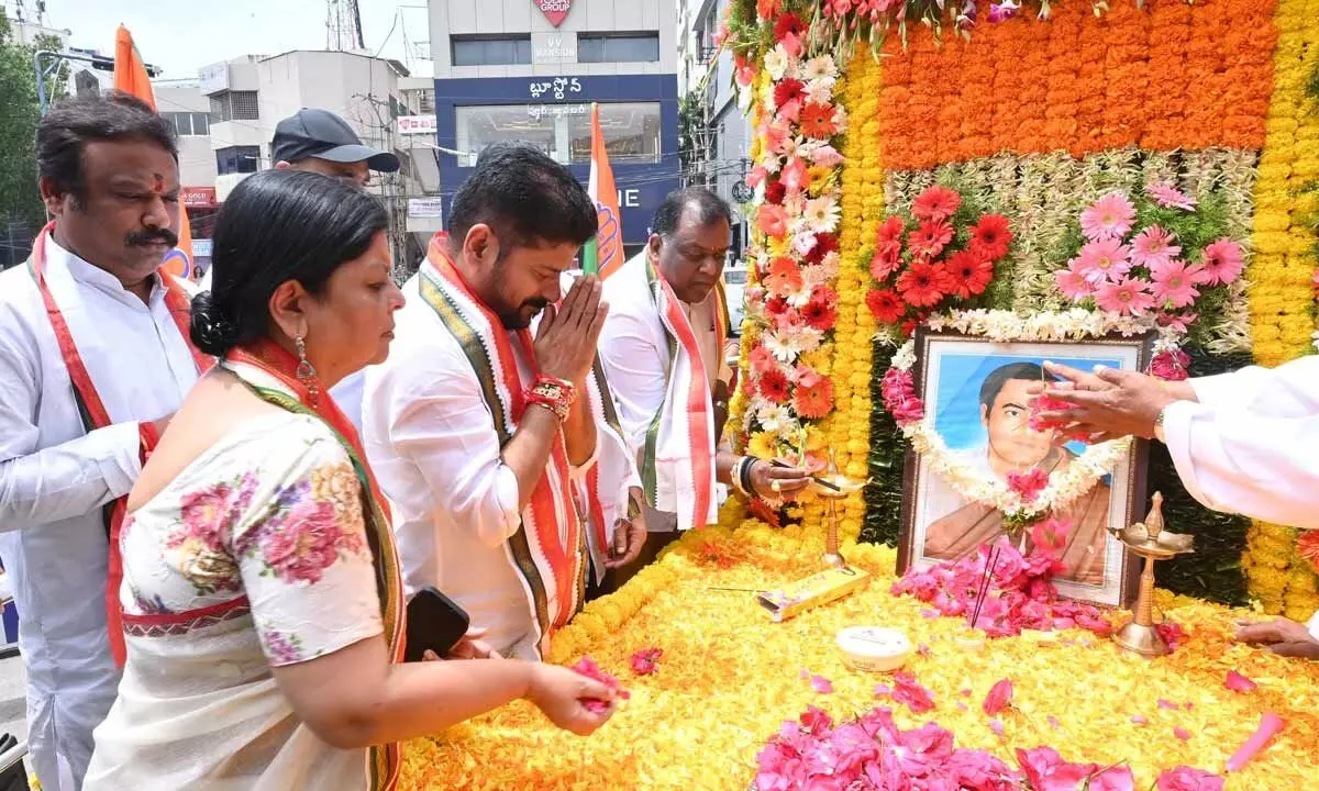 CM Revanth Reddy Honors Rajiv Gandhi on His Birth Anniversary