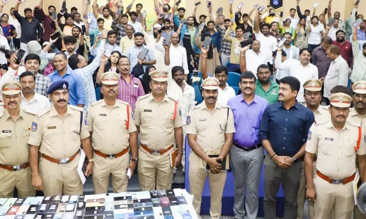 Cyberabad Police Recover 570 Stolen and Lost Mobile Phones Valued at Rs.1.50 Crore in Just 25 Days