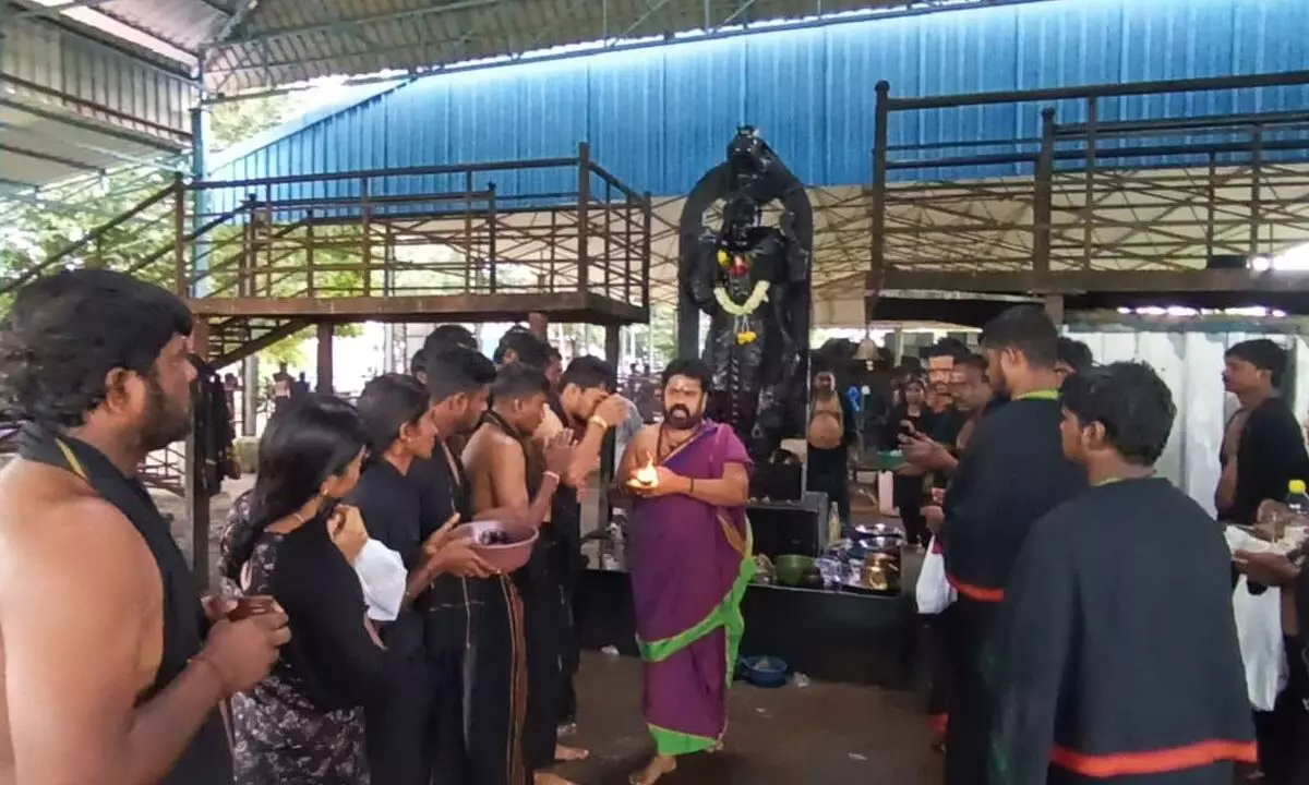 Devotees Perform Tila Oil Abhishekam Pujas for Shani Deva with Devotion