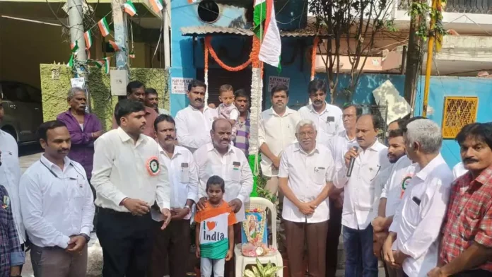 Kodanda Ram Raises National Flag at Jana Samithi Party Headquarters