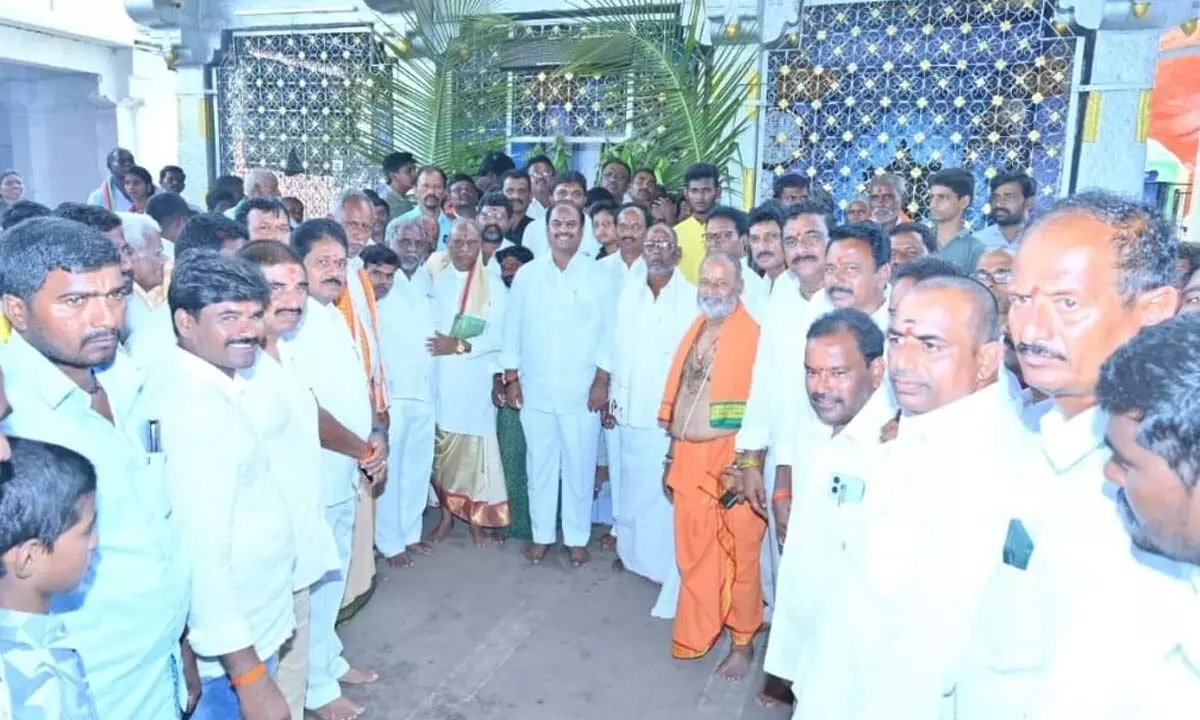 Legislator Visits Sri Swayambhu Lakshmi Venkateswara Swamy Temple