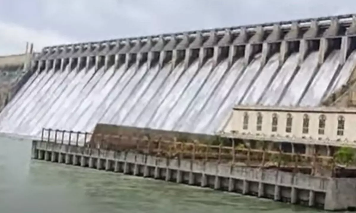 Nagarjuna Sagar Reservoir Overflows, Two Crest Gates Opened