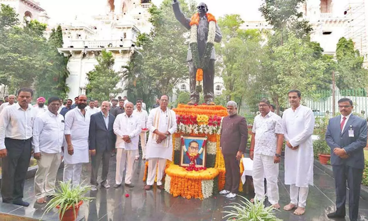 National Flag Raised by Speaker at Assembly Premises