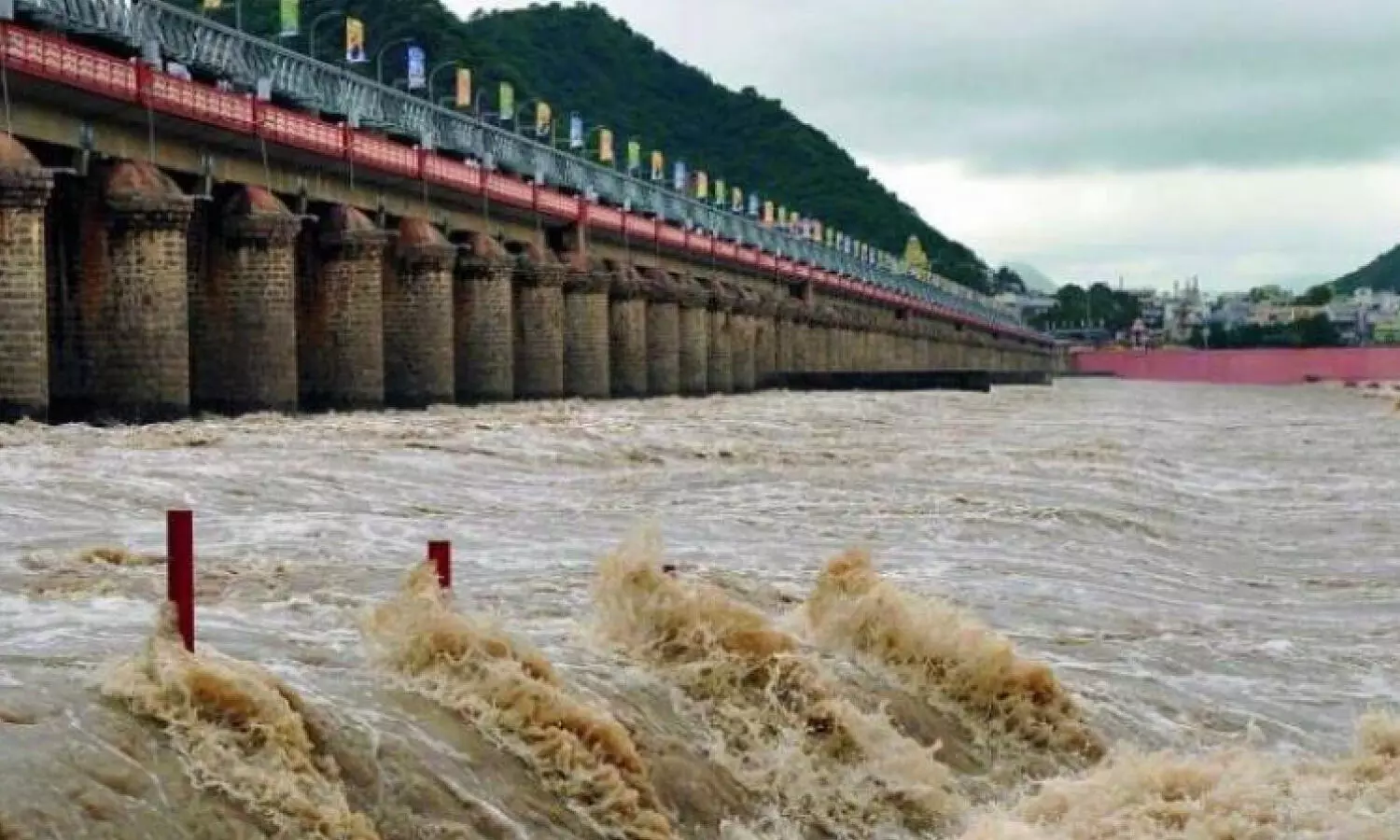 Prakasam Barrage Floodgates Opened Amid Rising Krishna River Levels