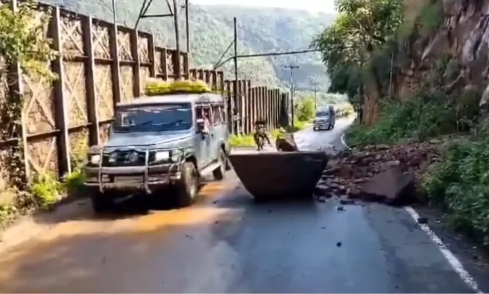 Rockfall Triggered by Heavy Rainfall in Srisailam