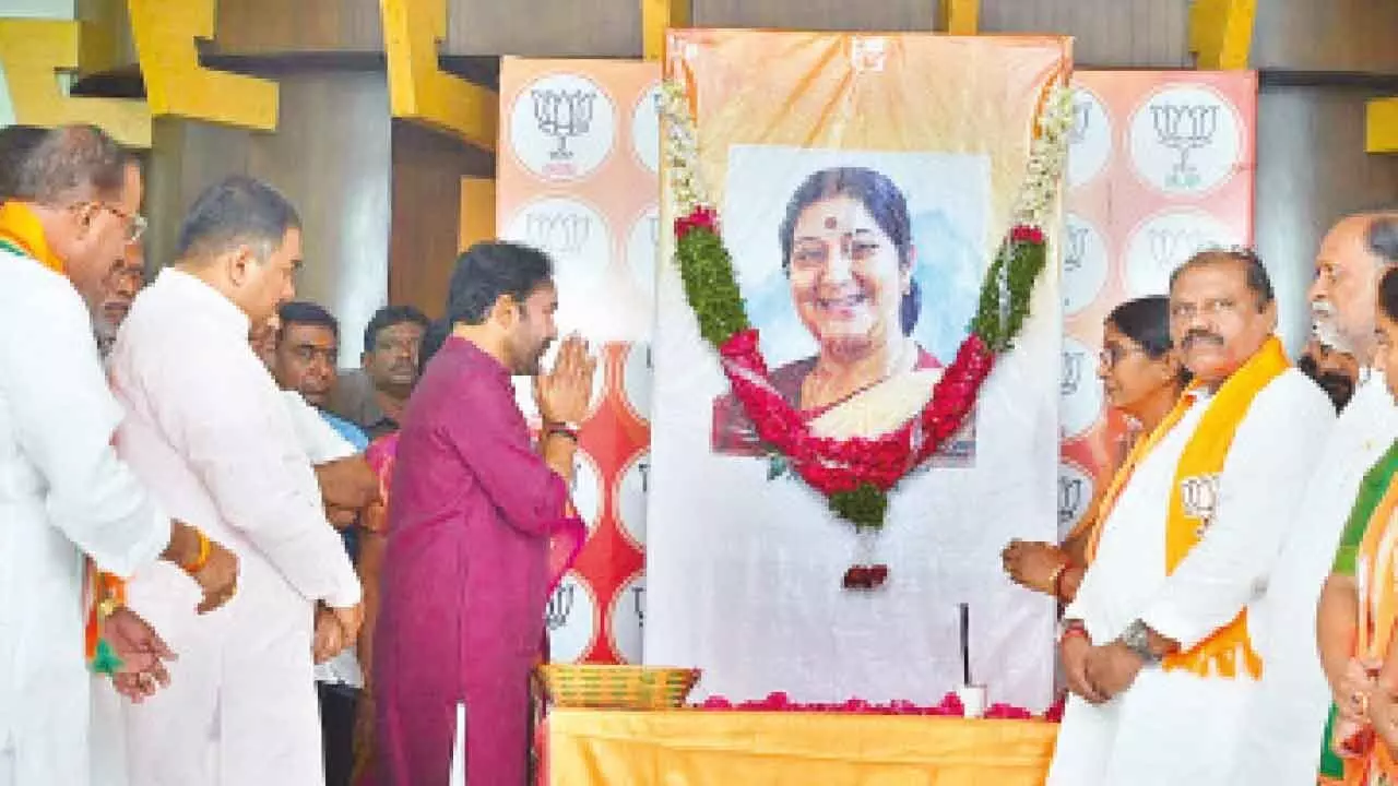 Telangana BJP Honors Sushma Swaraj with Heartfelt Tributes