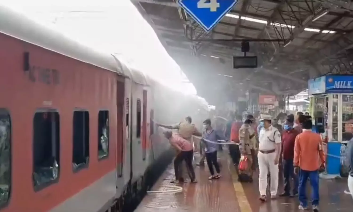 Train Fire Prevented at Visakhapatnam Railway Station