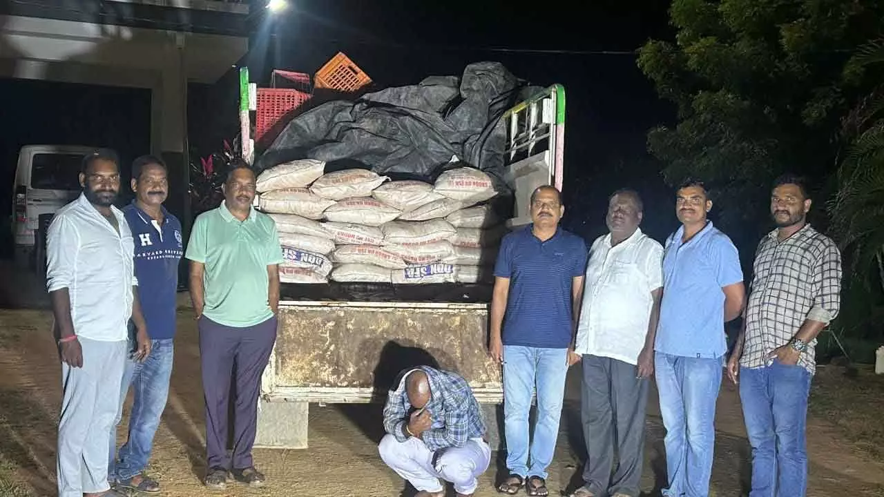 Vehicle Seized for Transporting Black Jaggery and Illicit Liquor