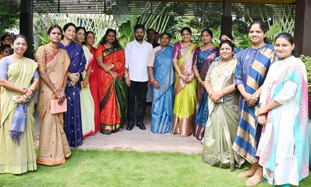 Women Leaders Celebrate Raksha Bandhan by Tying Rakhi to CM Revanth Reddy