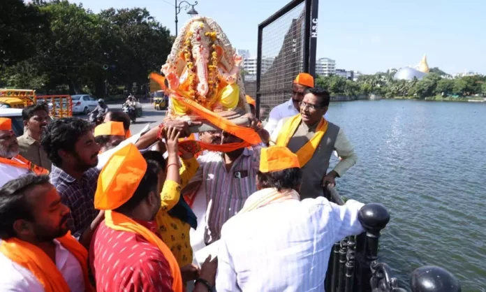 BGUS Protests Restrictions on Ganesh Idol Immersion at Tank Bund