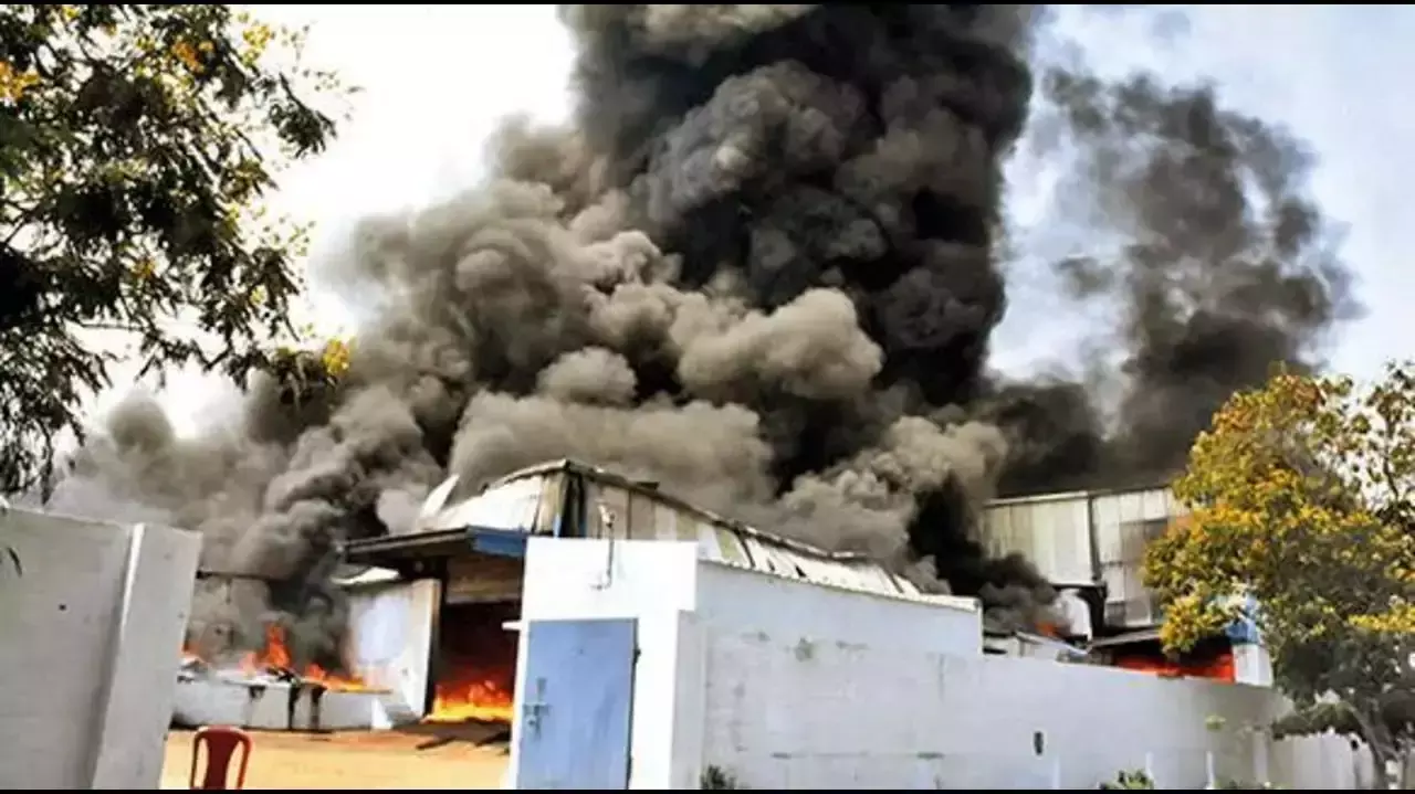 Blaze Erupts at Company in Nacharam Industrial Estate