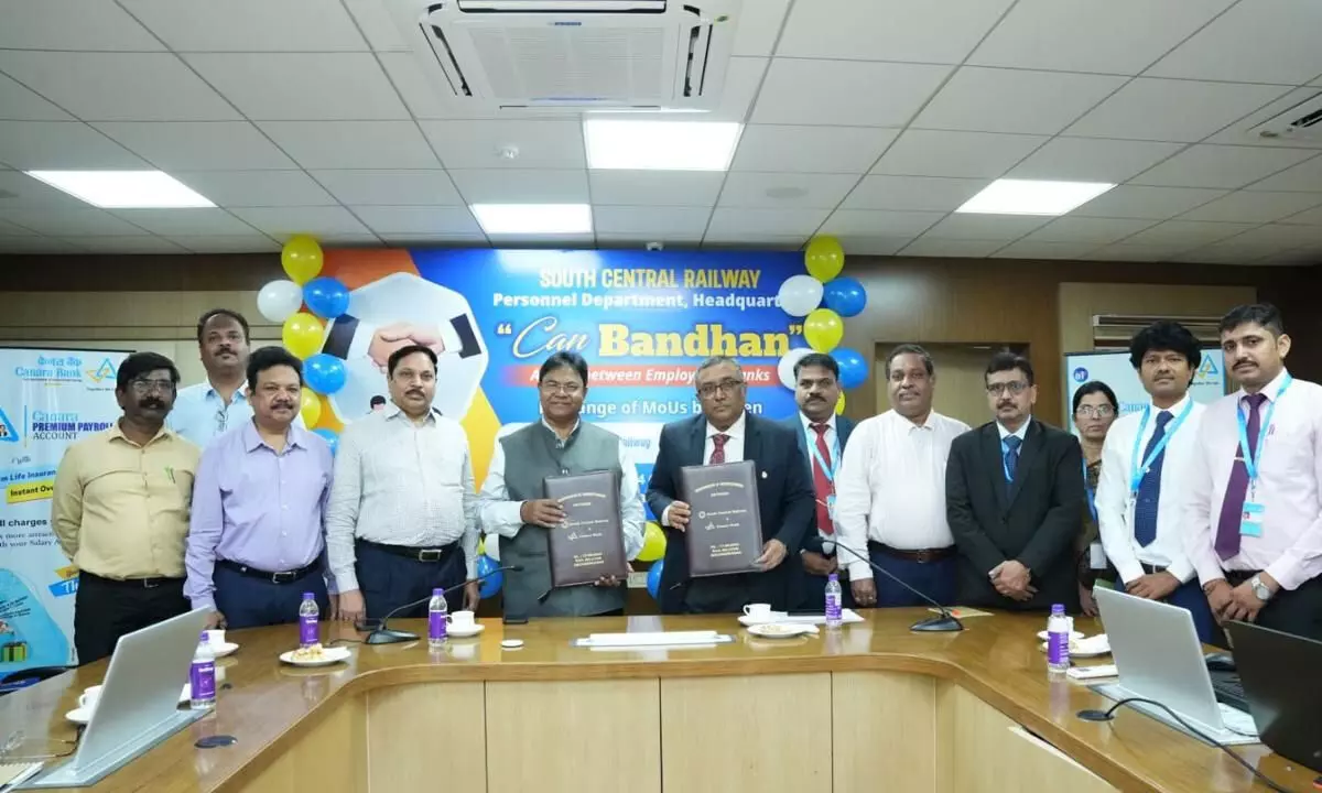 Canara Bank Signs MoU with South Central Railway for Employee Onboarding