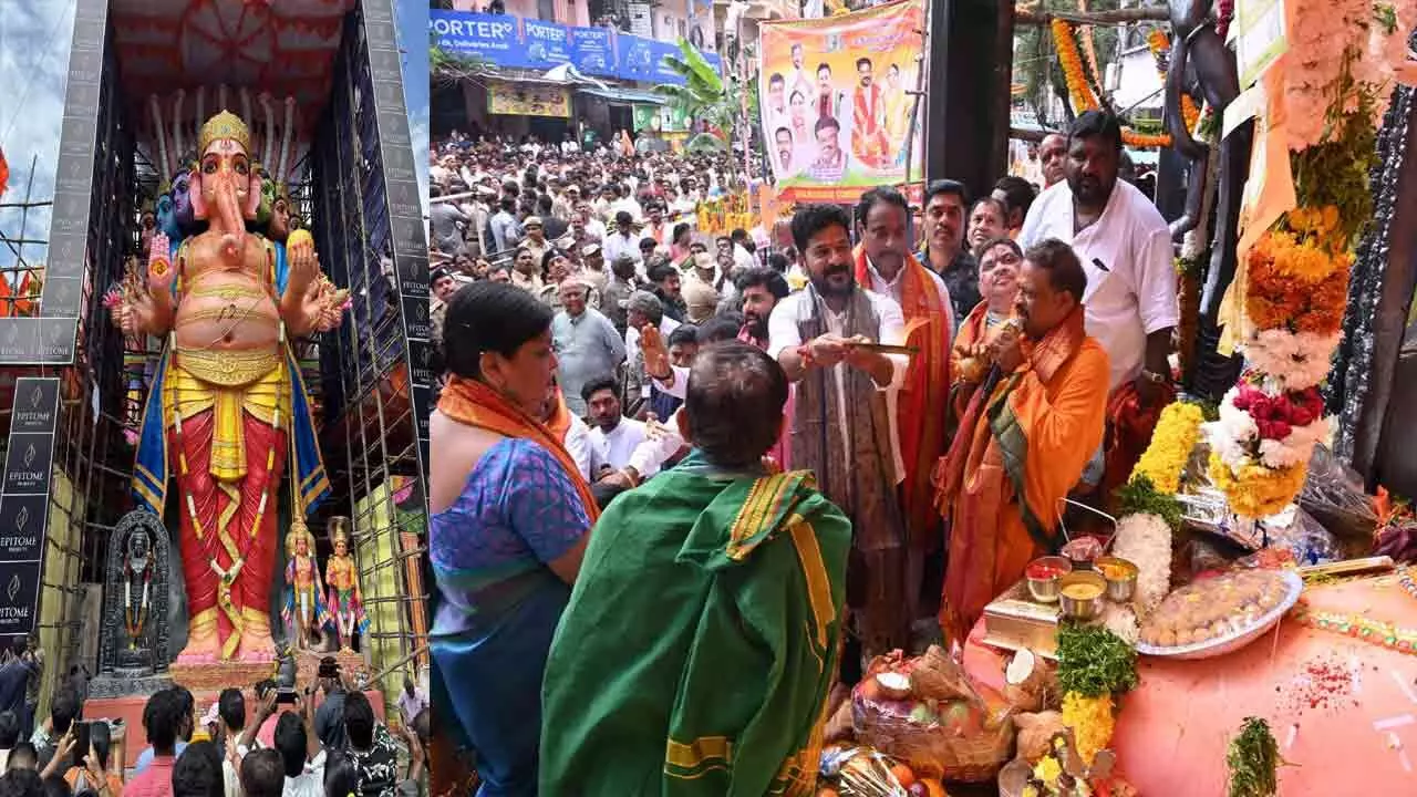 CM Revanth Reddy Makes Historic Visit to Maha Ganesh Visarjan Site as First Leader