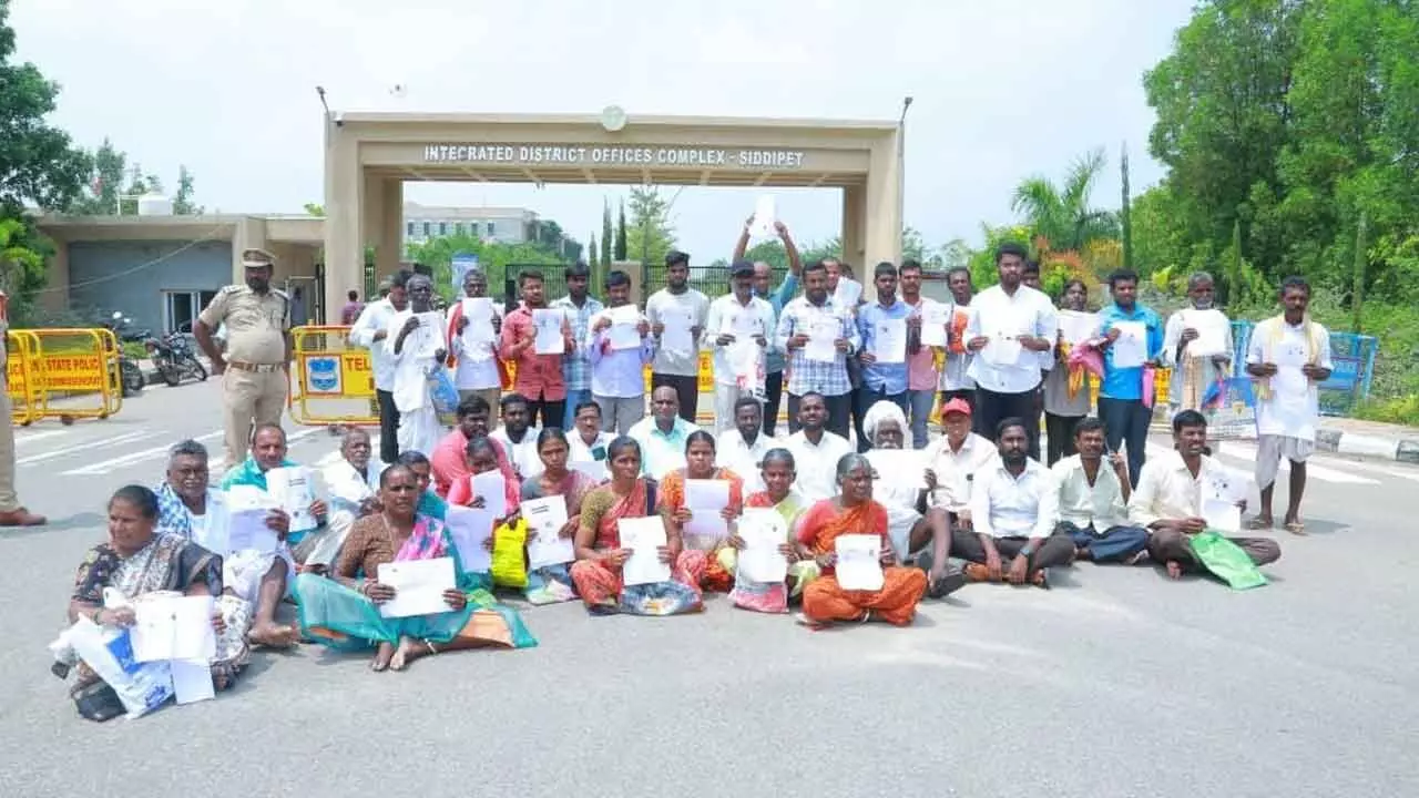 Farmers Stage Protest at Collector's Office, Urging Loan Waiver