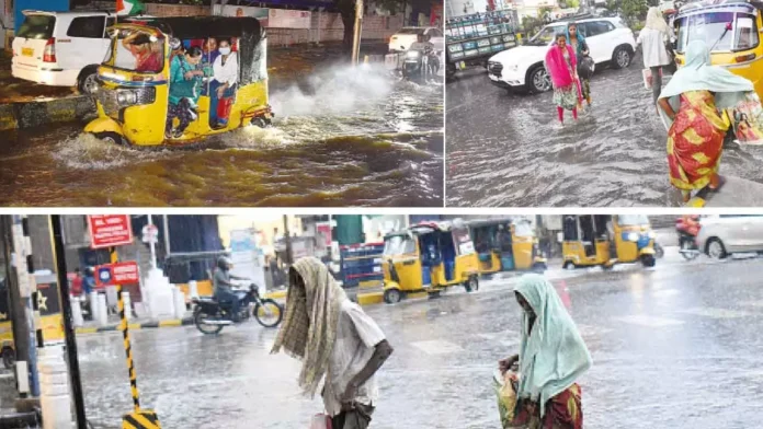 Heavy Rains Paralyze Hyderabad; Widespread Waterlogging Causes Disruption