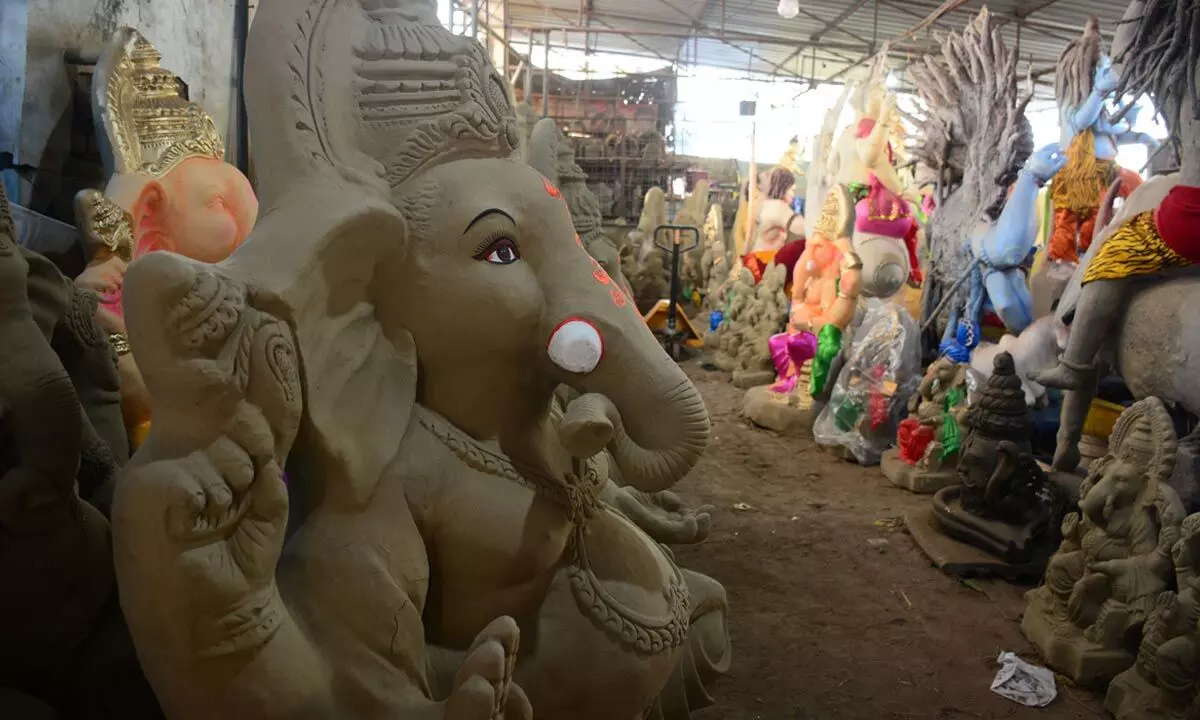 Hyderabad: Rising Demand for Small Clay Ganesh Idols in the City