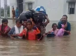 KGBV Flooded; Students Relocated to Function Hall for Shelter