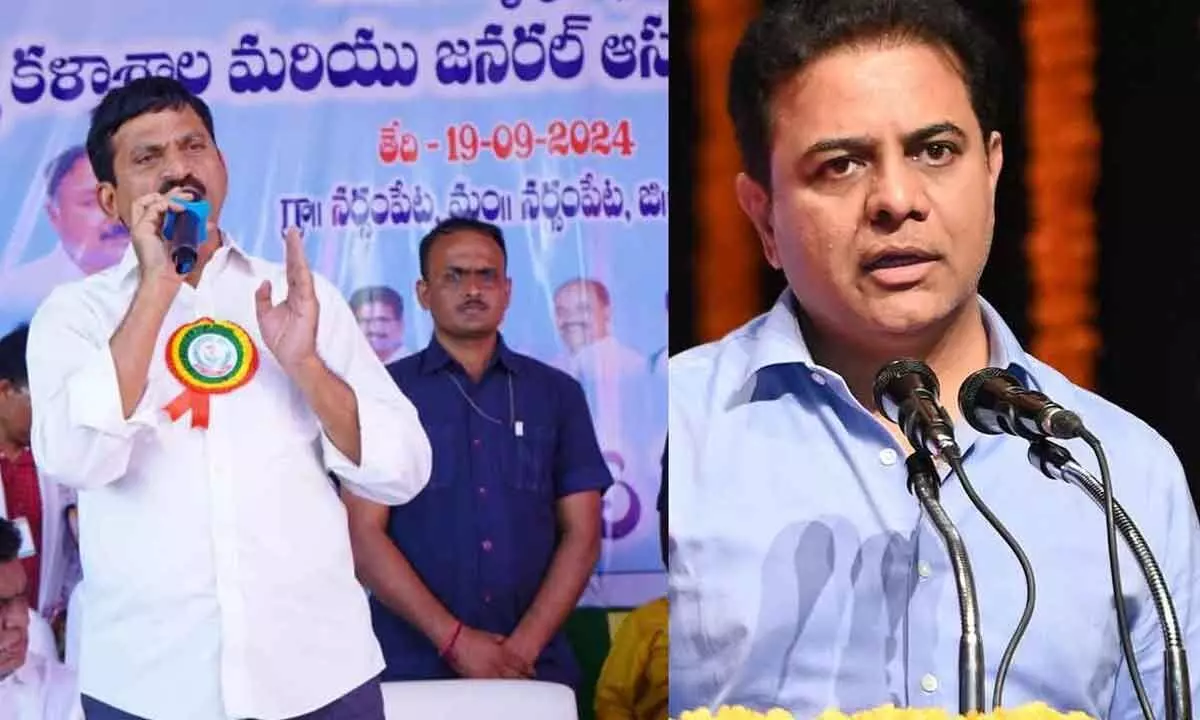 KTR Responds to Minister Ponguleti Srinivas Reddy's Open Challenge, Escalates Political Tensions