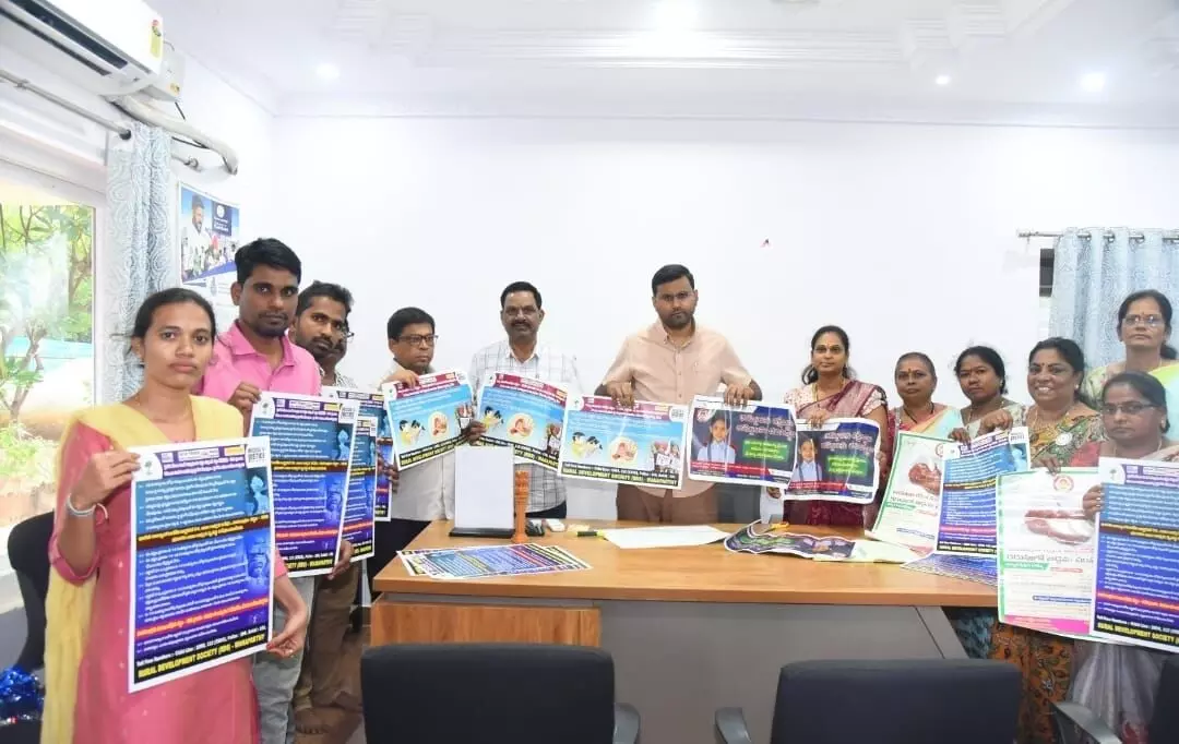 District Collector B.M. Santosh Unveils Poster to Promote Child Rights Awareness