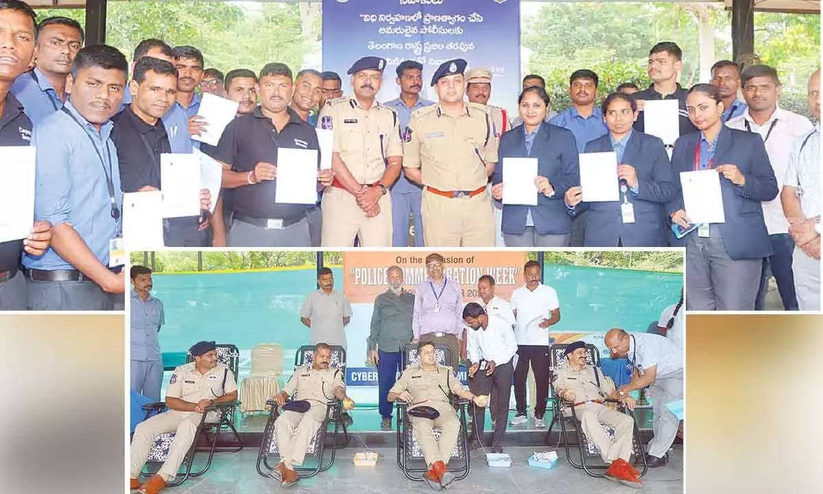 Massive Blood Donation Drive Organized at Cyberabad Police Headquarters