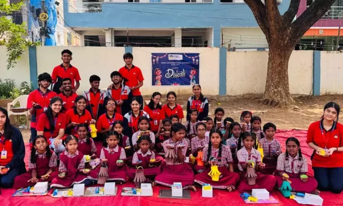 Meru International School Spreads Diwali Cheer with MPPS Tellapur and MPPS Chandanagar Celebrations