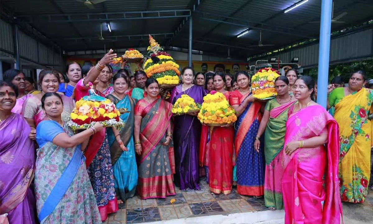 MP and MLAs Take Part in Lively Bathukamma Celebrations.