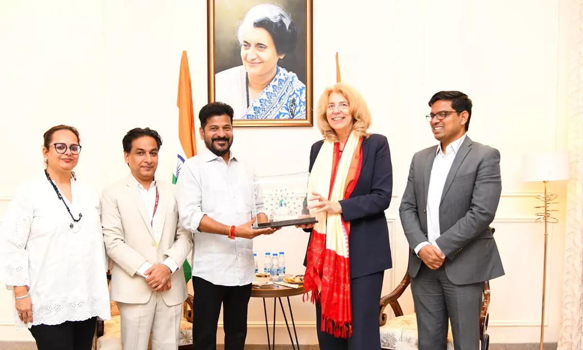 Dutch Ambassador Marisa Gerard Meets Telangana Chief Minister A. Revanth Reddy in Delhi