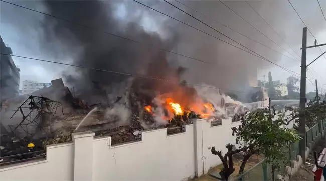 Massive Fire Breaks Out at Factory in Jeedimetla, Hyderabad