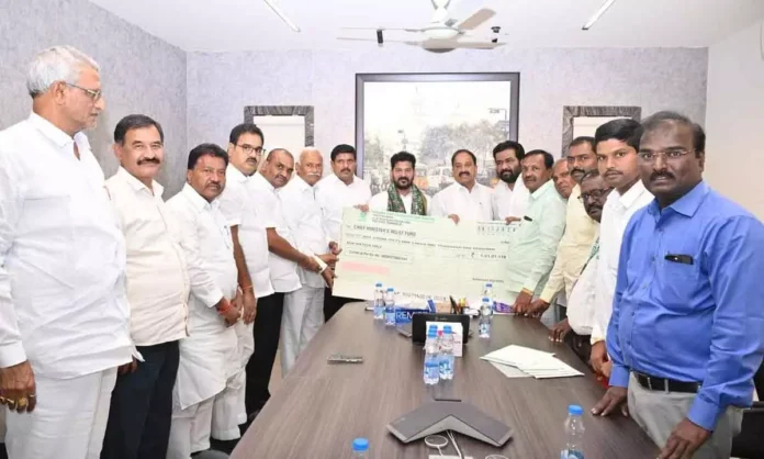 TGCAB Contributes ₹1.51 Crore to Chief Minister's Relief Fund