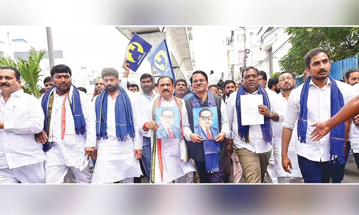 Congress stages large protest in Hyderabad, calls for Amit Shah's resignation