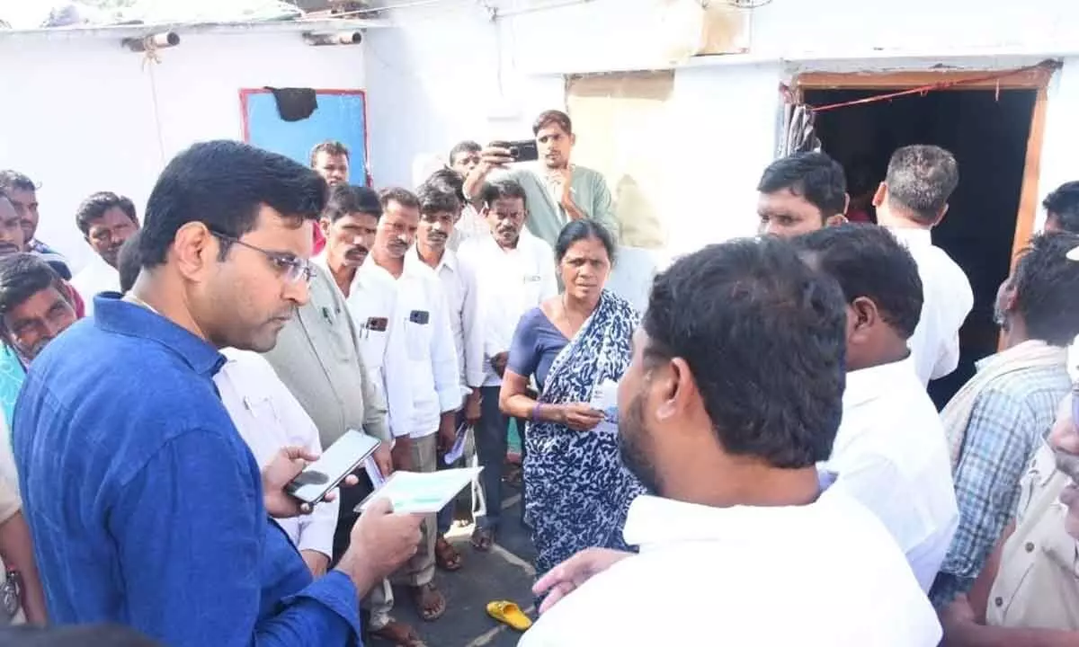 District Collector Reviews Indiramma Housing Scheme Survey