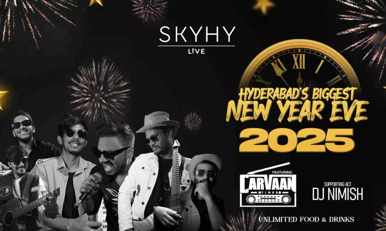 Hyderabad's Biggest New Year Eve Party SkyHyLive NY2025