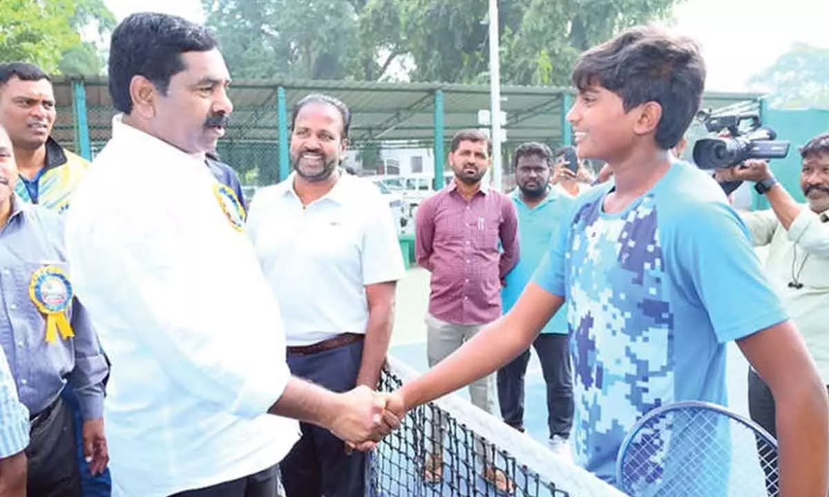 MLA Nagaraju kicks off national tennis tournament